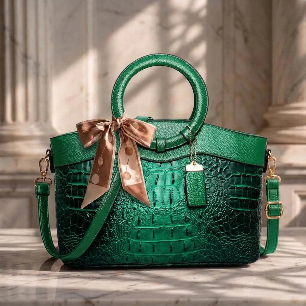 Embossed Vintage Leather Bag – Timeless Vintage Elegance