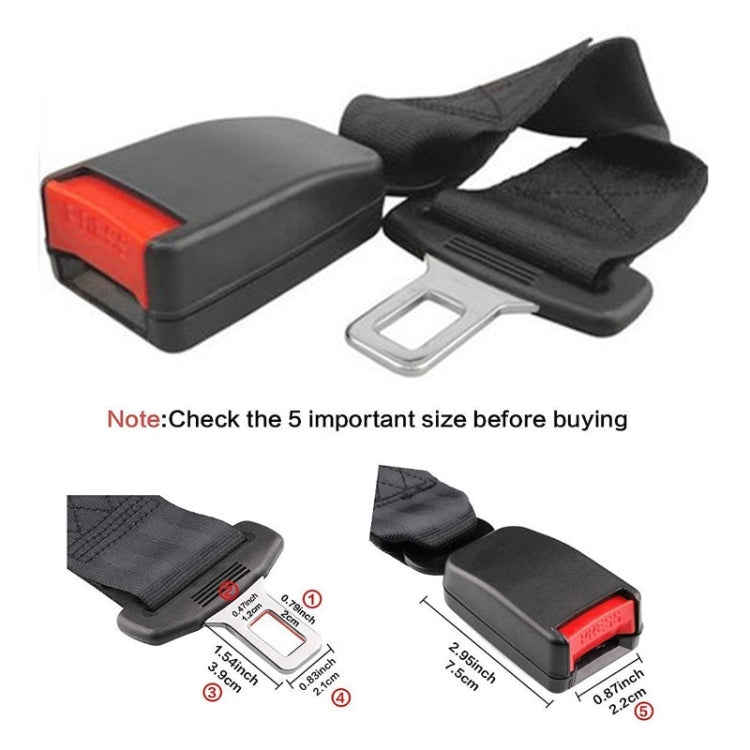 A support and two extension belts for two-seat rear seat belts