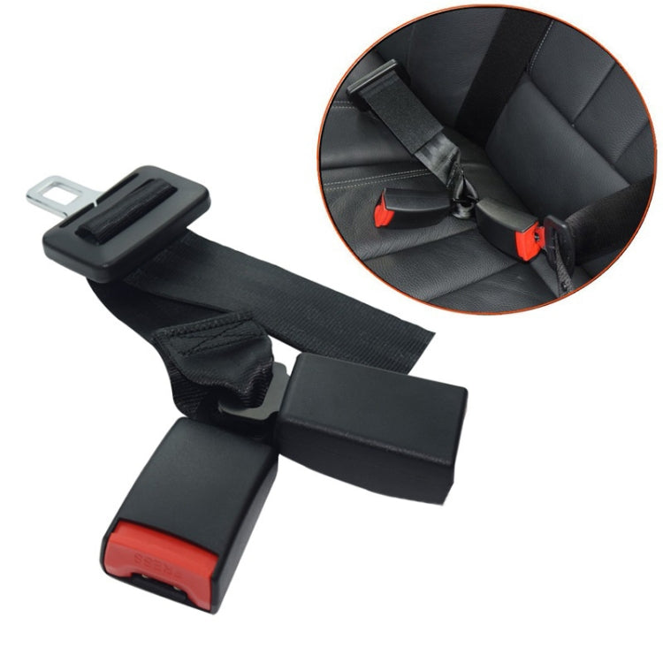 A support and two extension belts for two-seat rear seat belts