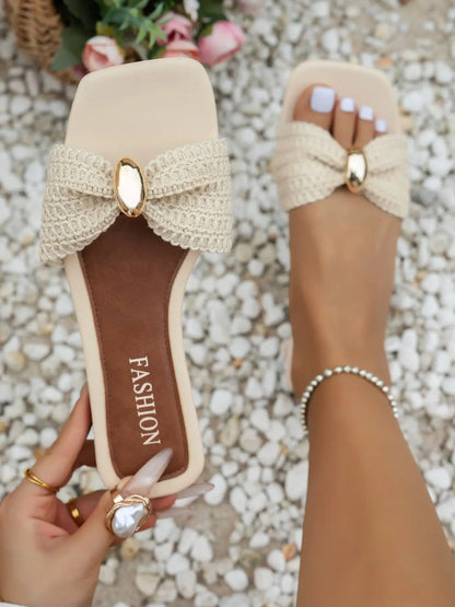 Women's Sandals – Square Toe, Low Heel