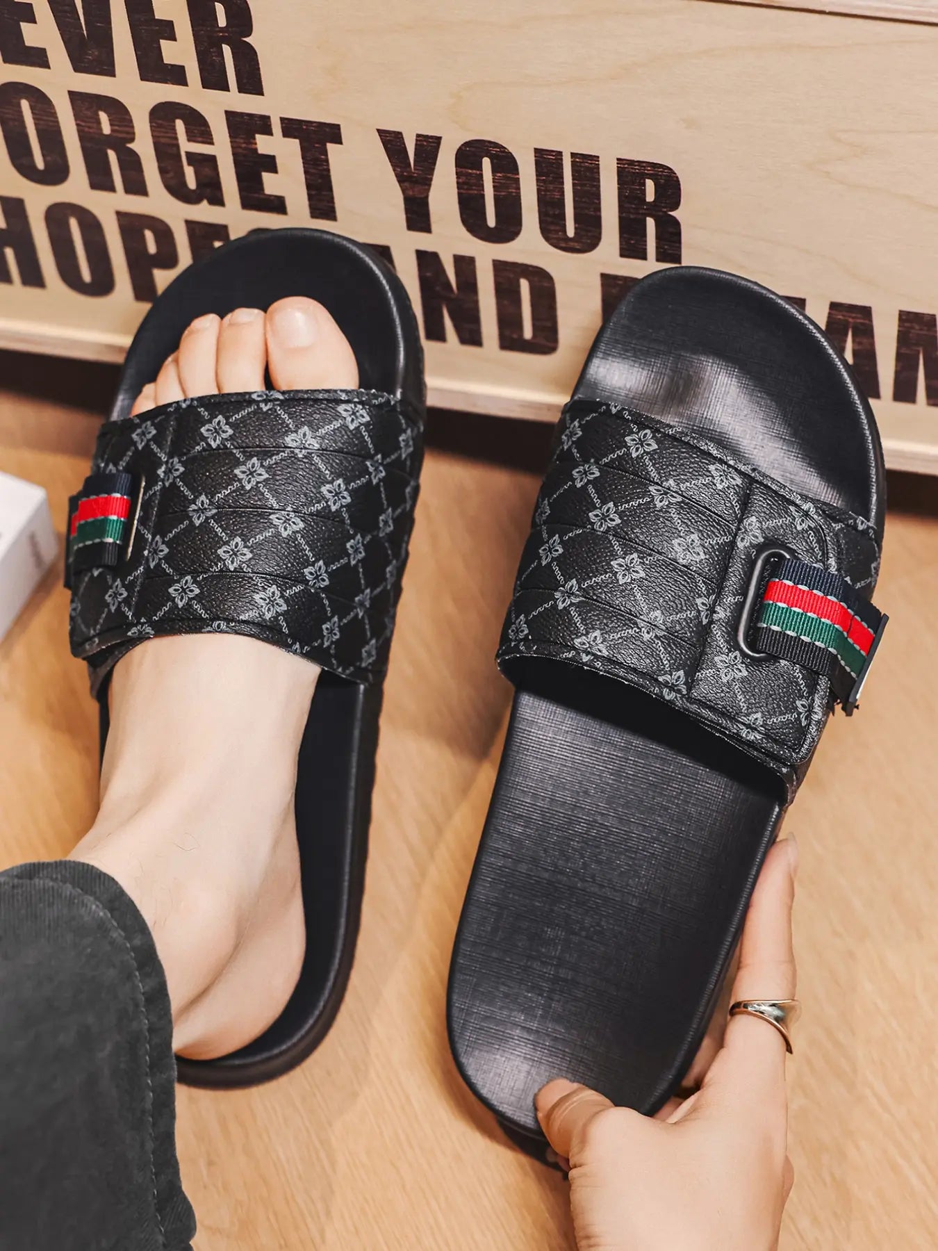 Women's Floral Slides – Open Toe, Slip-On, Lightweight