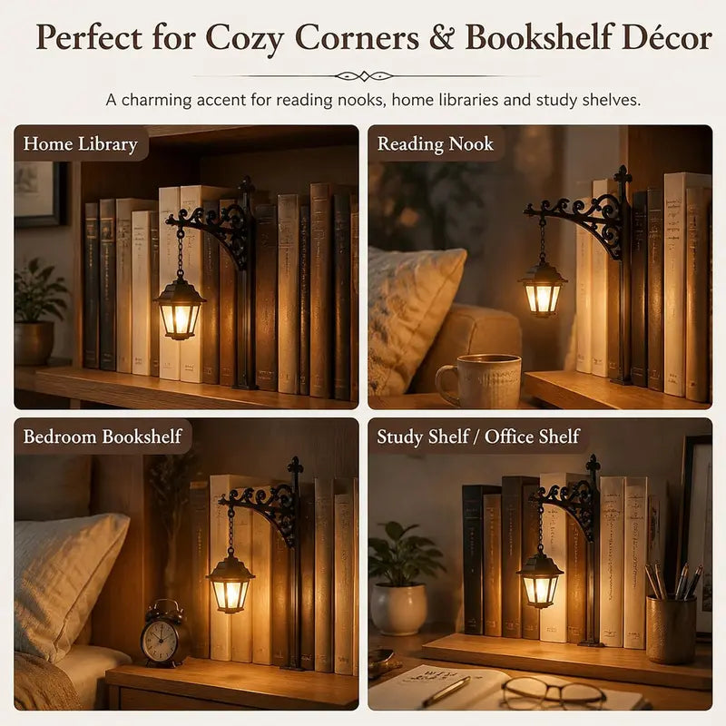 Library Lantern-Decorative Bookshelf Lighting, MiniatureHanging Shelf Lampdeng