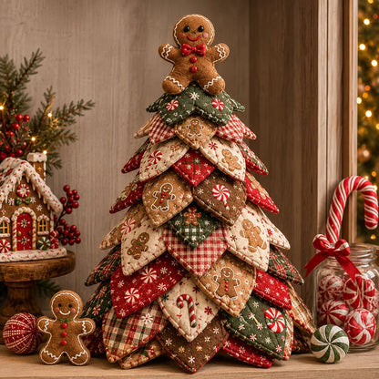 LAST DAY 50% OFF - DIY Quilted Christmas Tree Kit – Handmade Fabric Holiday Tabletop Tree Decor