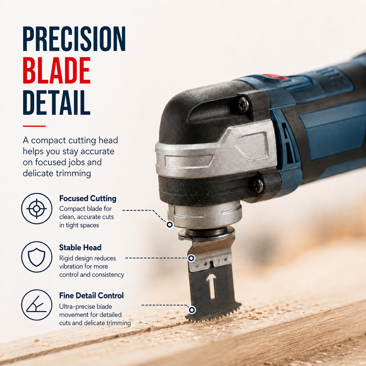 12V Cordless Precision Cutter – Compact Multi-Function DIY Detail & Plunge Cutting Tool