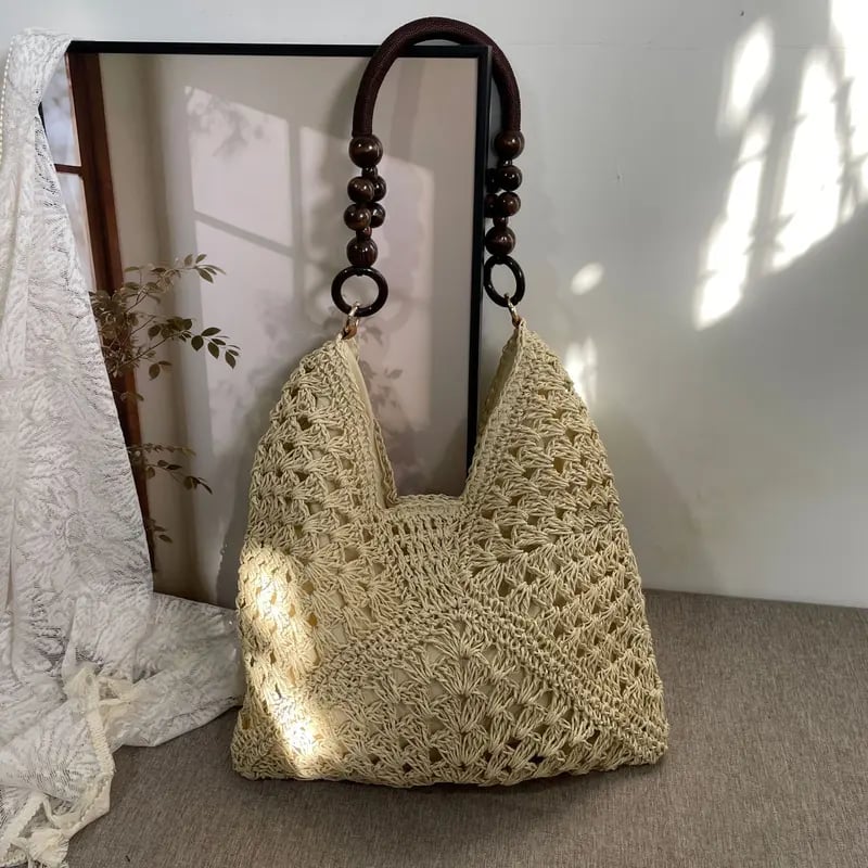 Vintage Handwoven Tote Purse