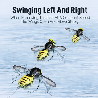 Bionic Wasp Crawl Bait - Topwater Micro Fishing Lure with Acoustic Noise Steel Balls for Bass & Pike Professional Anglers