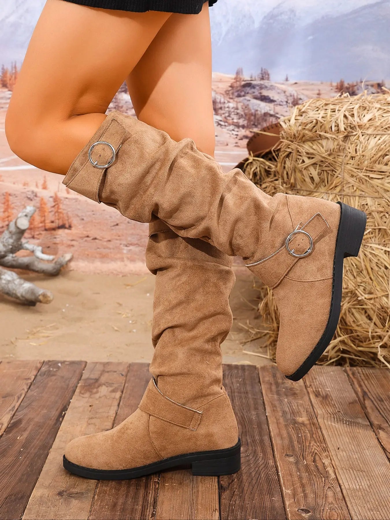 Women's Boots – Minimalist, Western, Adjustable Strap