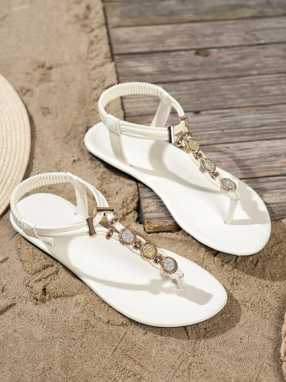 Women's Boho Rhinestone Slides