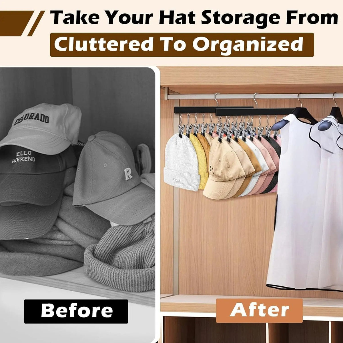 HOT SALE NOW! Wooden Clothing Organizer Hanger with 12 Stainless Steel Clips