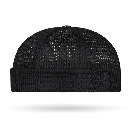 Men’s Breathable Brimless Docker Hat – Lightweight Mesh Skull Cap for Summer Outdoor Wear