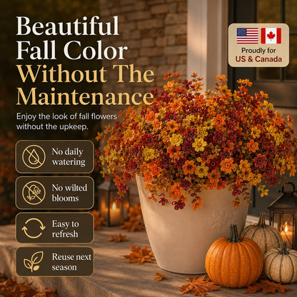 Halloween Early Bird Sale | 49% OFF Fall Porch Faux Flower Bundles