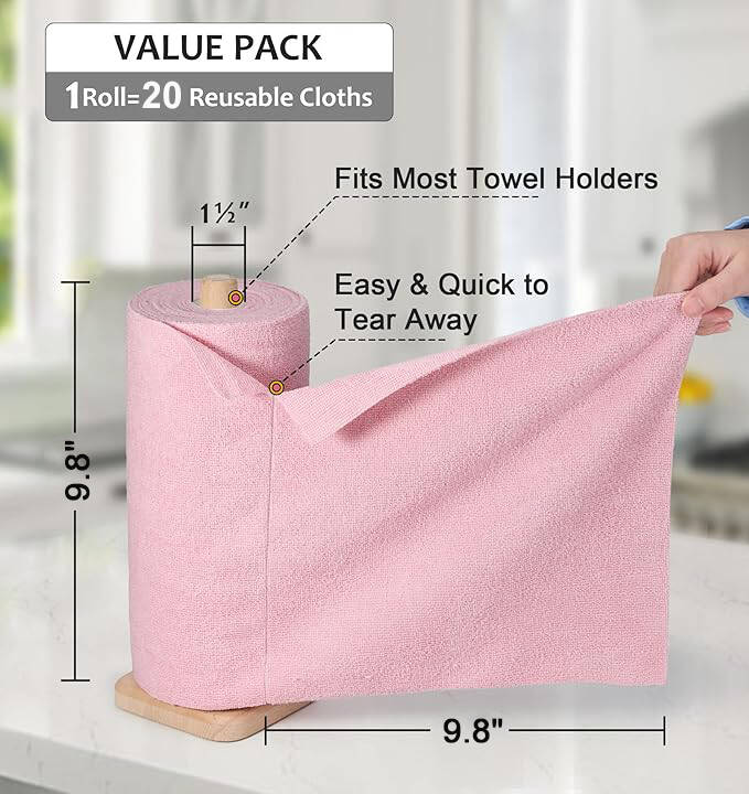 Reusable Microfiber Paper Towels Roll
