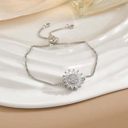 Chic Sunflower Bracelet – Adjustable, Sparkling & Perfect for Any Occasion