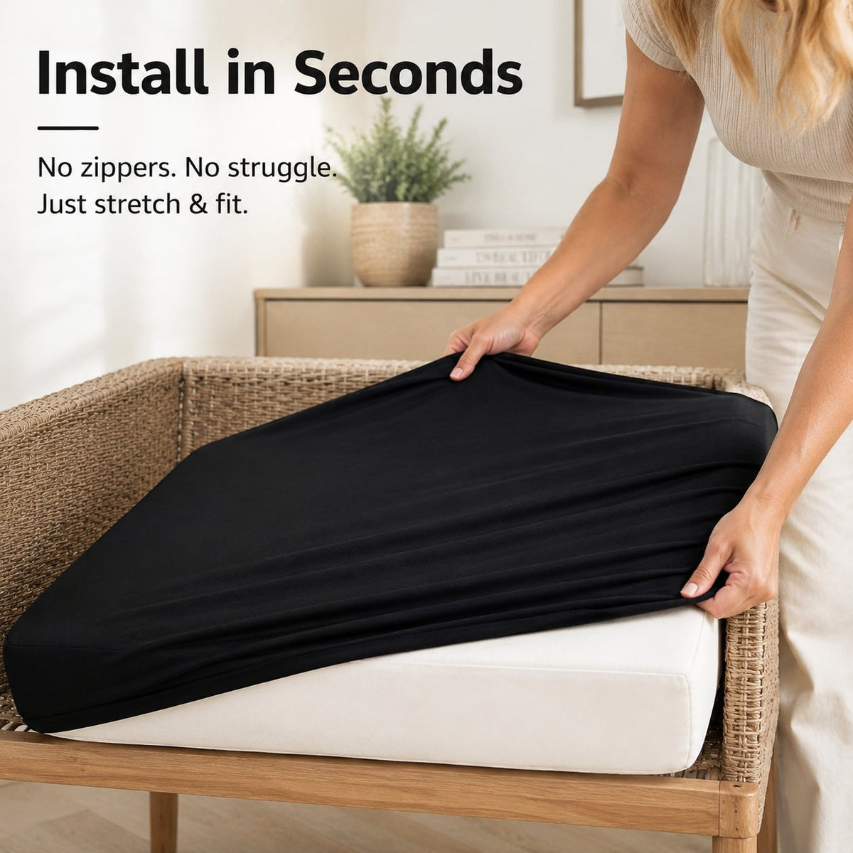 Stretch Sofa Cushion Covers — Only $9.99 Per Cover