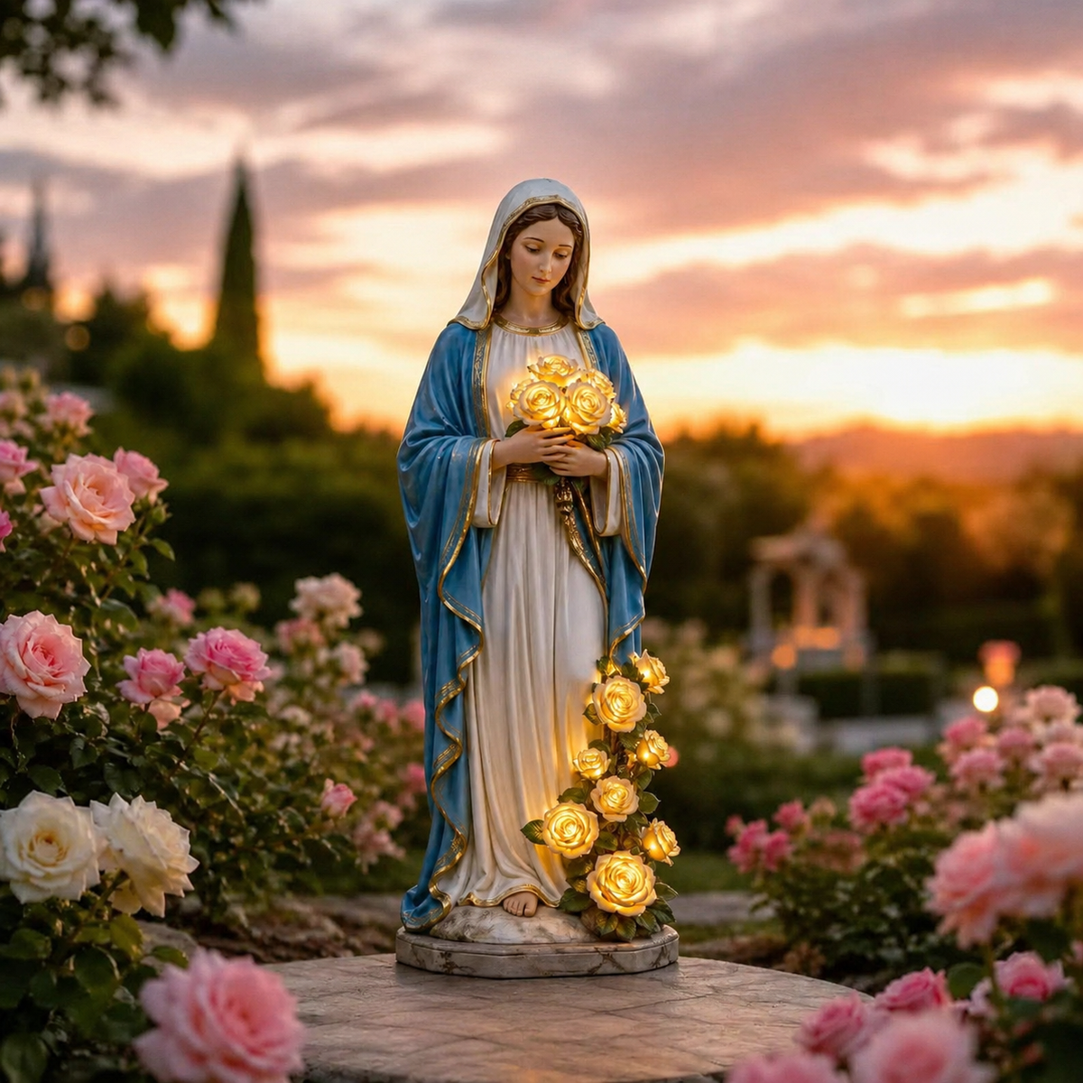 Virgin Mary Garden Light