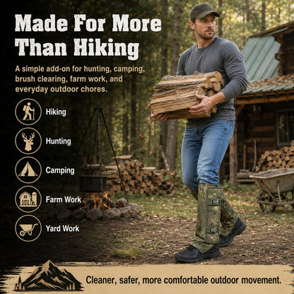 Snake-Resistant Outdoor Leg Gaiters