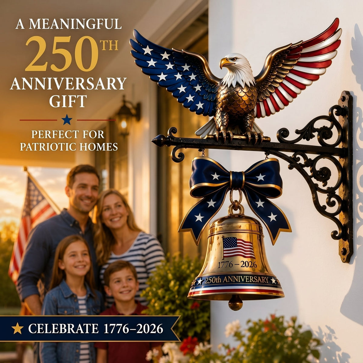 Ring in the Semiquincentennial: 1776-2026 "Spirit of Liberty" Eagle Bell