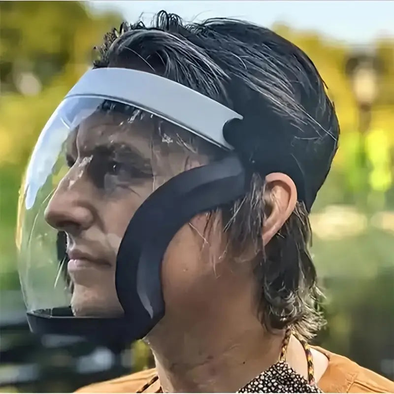 Transparent Visor - Adjustable Full-Face Protective Shield