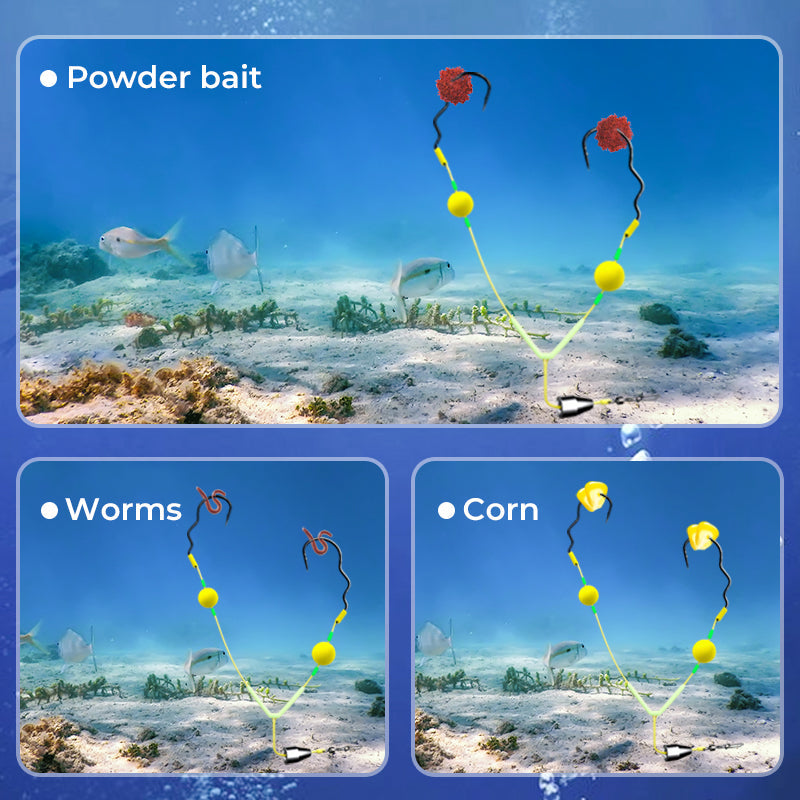 Angler's Favorite Double-Hook Bottom Rig – Enhanced Hooking Power & Smooth Retrieval