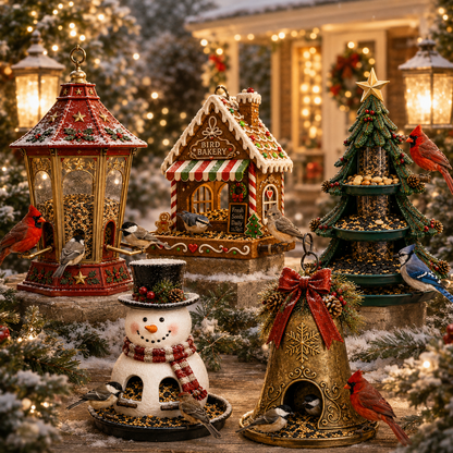 Christmas Bird Feeder Collection