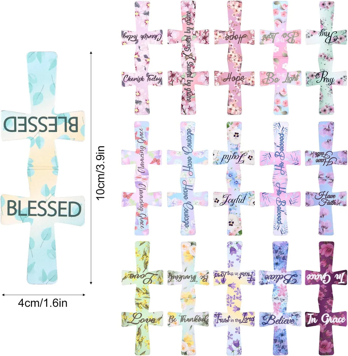 16 Pcs Magnetic Cross Bookmarks Gifts for Bible Study, Readers, Teachers, Students