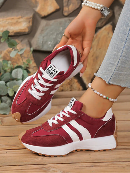 Women's Trainers – Round Toe, Platform, Lace-Up