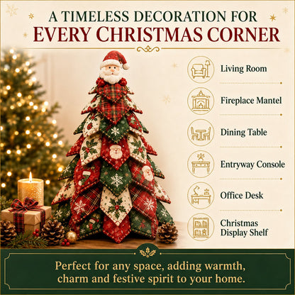 LAST DAY 50% OFF - DIY Quilted Christmas Tree Kit – Handmade Fabric Holiday Tabletop Tree Decor