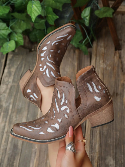 Women's Vintage Embroidered Boots – Western