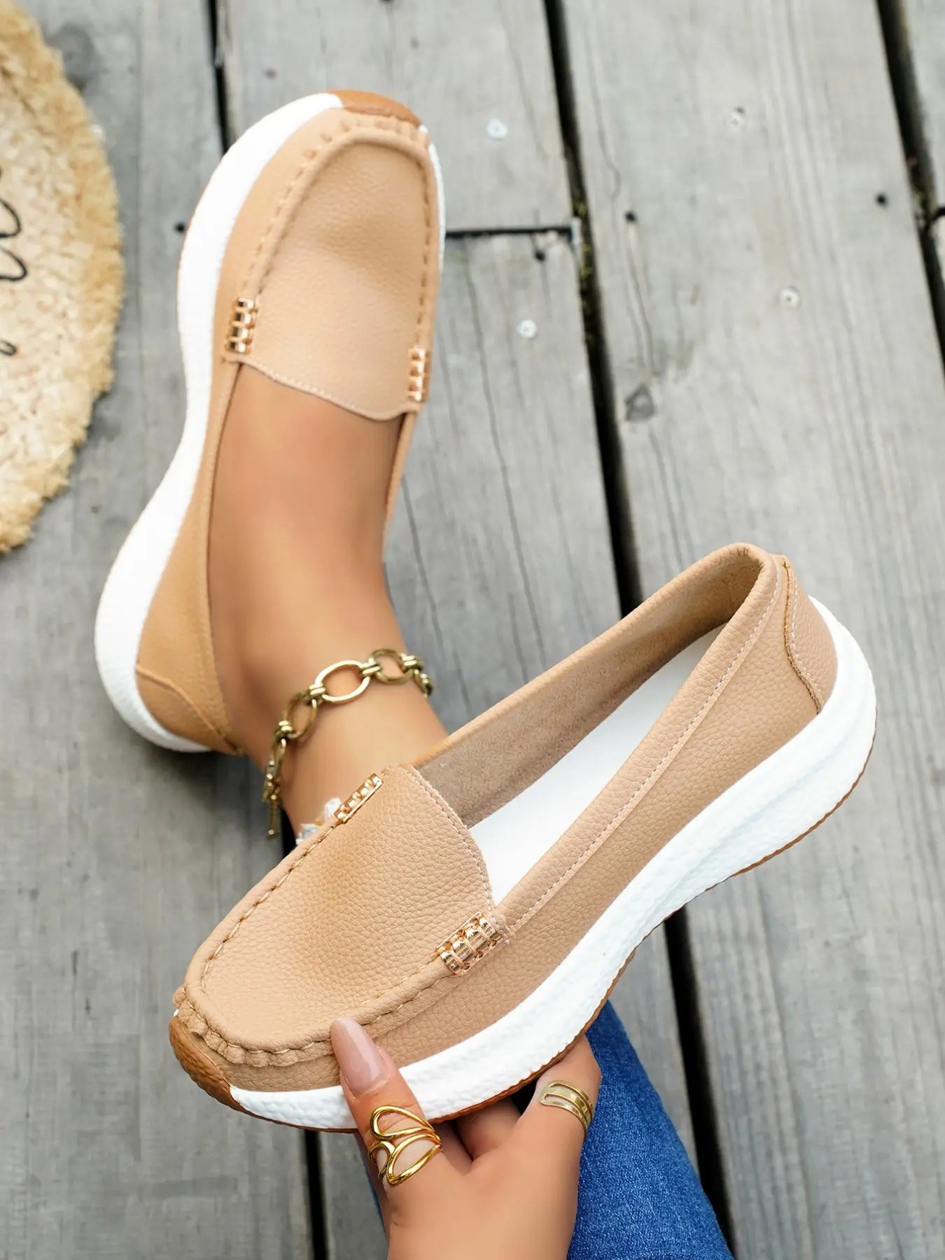 Women's Loafers – Chunky Sole, Wedge, Wide Fit