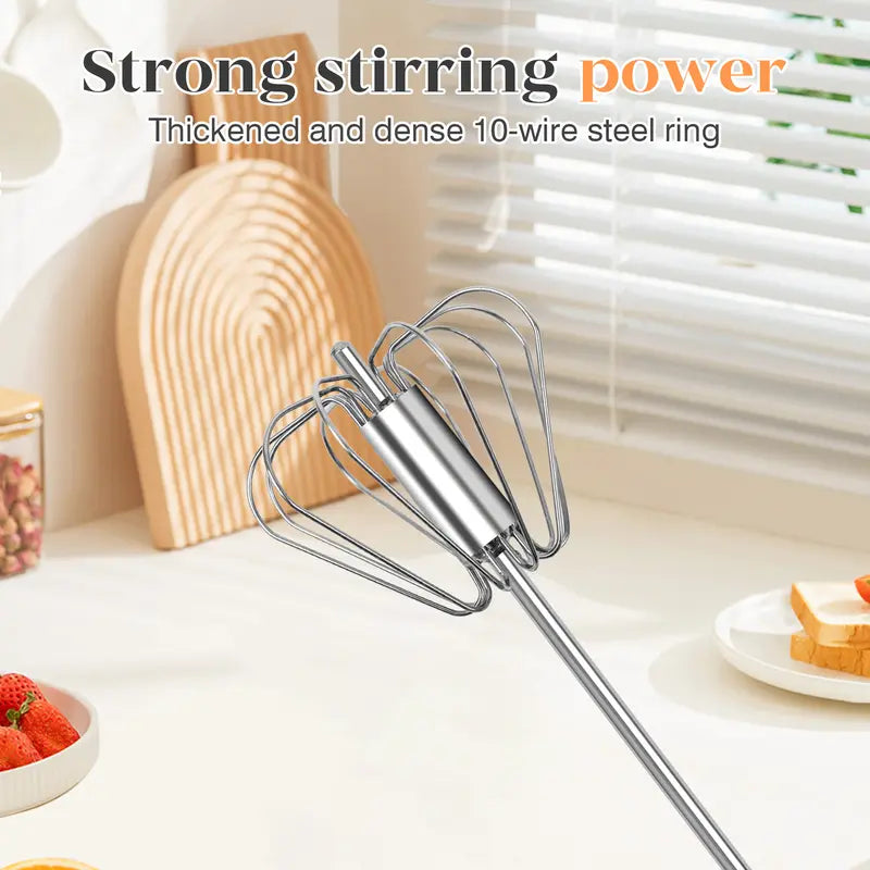 Hot Sale 50% OFF | Stainless Steel Push Whisk | Effortless Mixing for Baking & Cooking