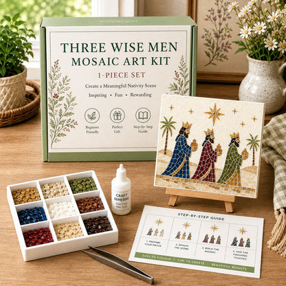 LAST DAY 49% OFF - Nativity Sea Glass Art Kit – Beginner-Friendly