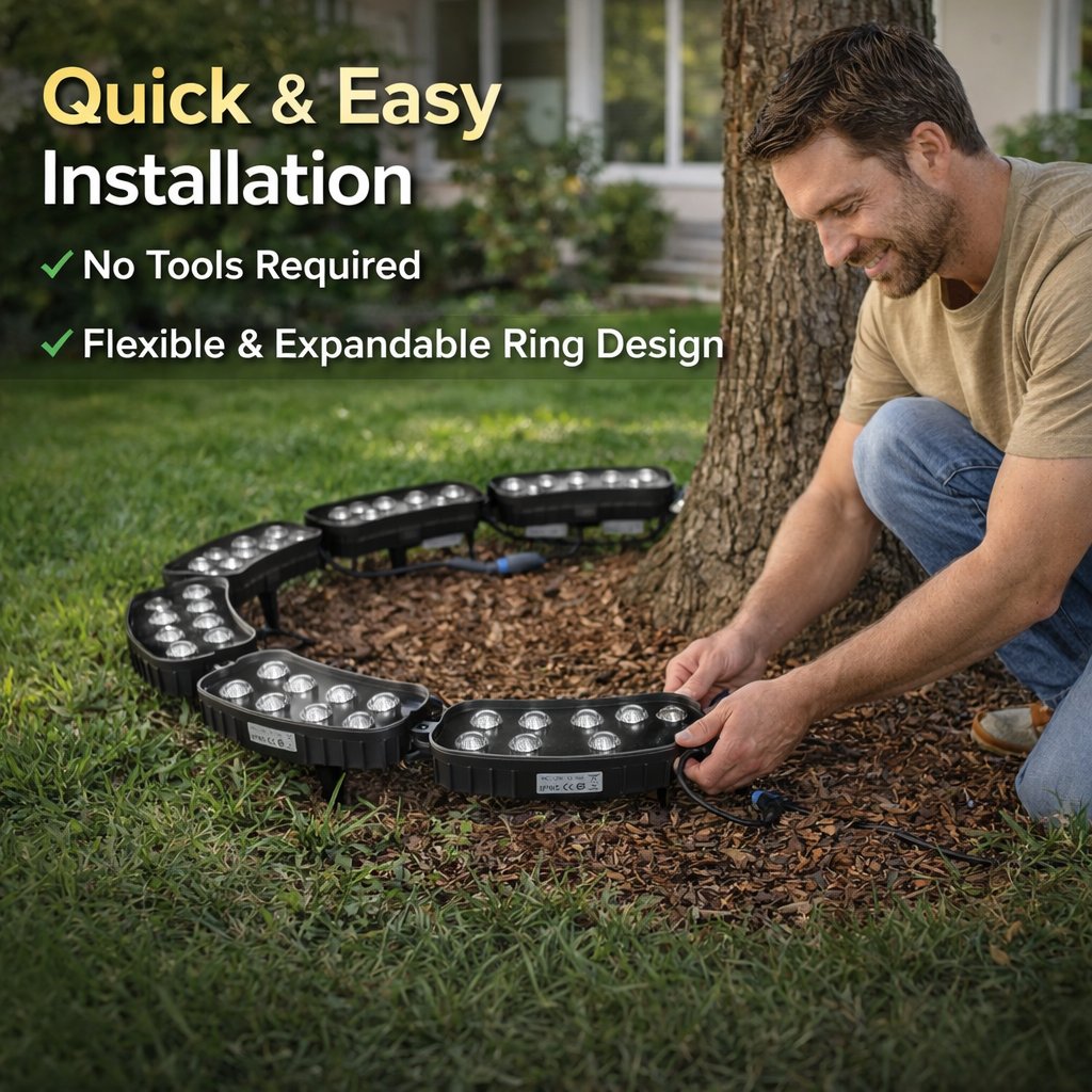 LED Ring Tree Light | Outdoor Waterproof Landscape Spotlight