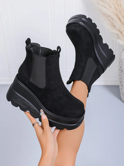 Women's Velvet Boots – High Heel, Non-Slip