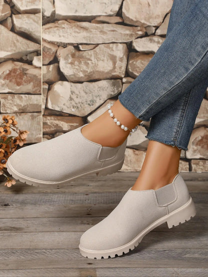 Women's Shoes – Chunky Sole, Slip-On, Lightweight