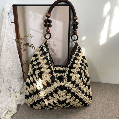 Vintage Handwoven Tote Purse