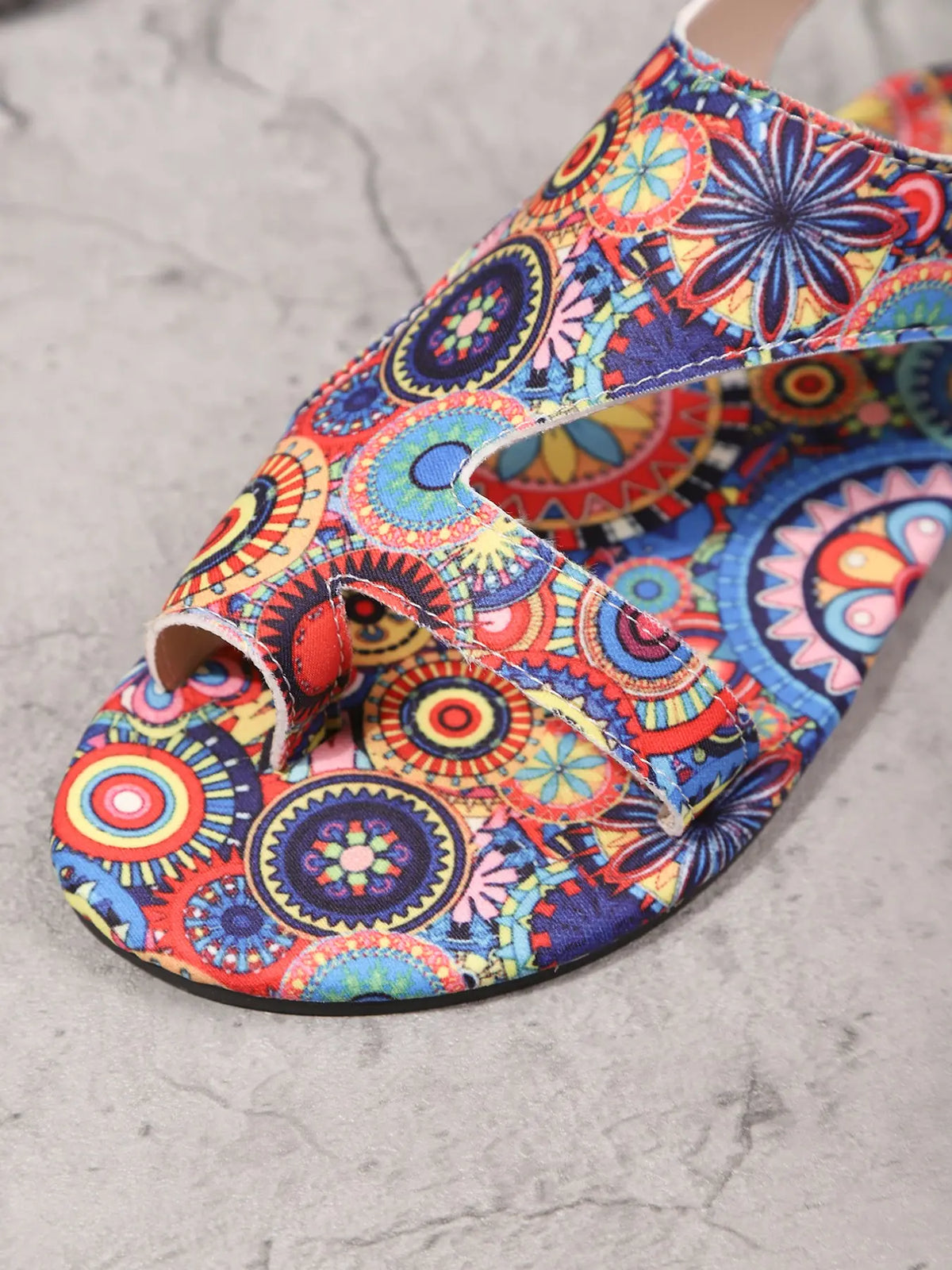 Women's Boho Floral Slides – Open Toe