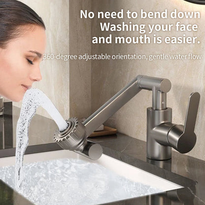 Adjustable and Flexible Kitchen Faucet with 360° Swivel Arm and Dual Water Spray Modes