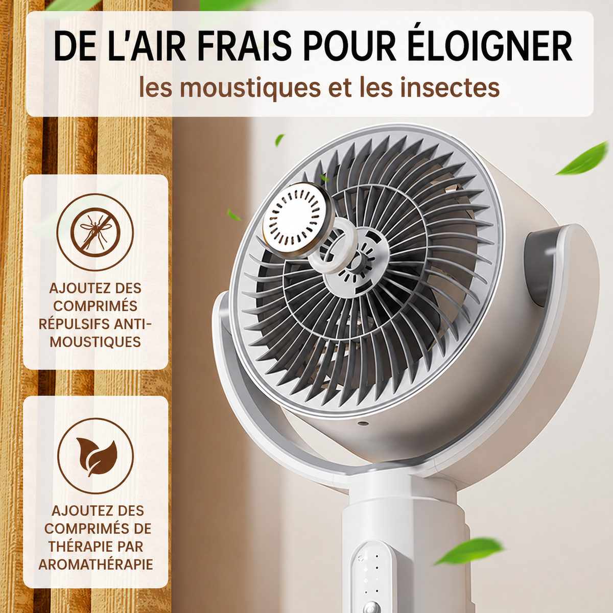 Adjustable Height Stand Fan with Remote Control & Timer