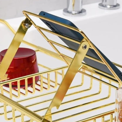 Adjustable Bathtub Caddy Stainless Steel