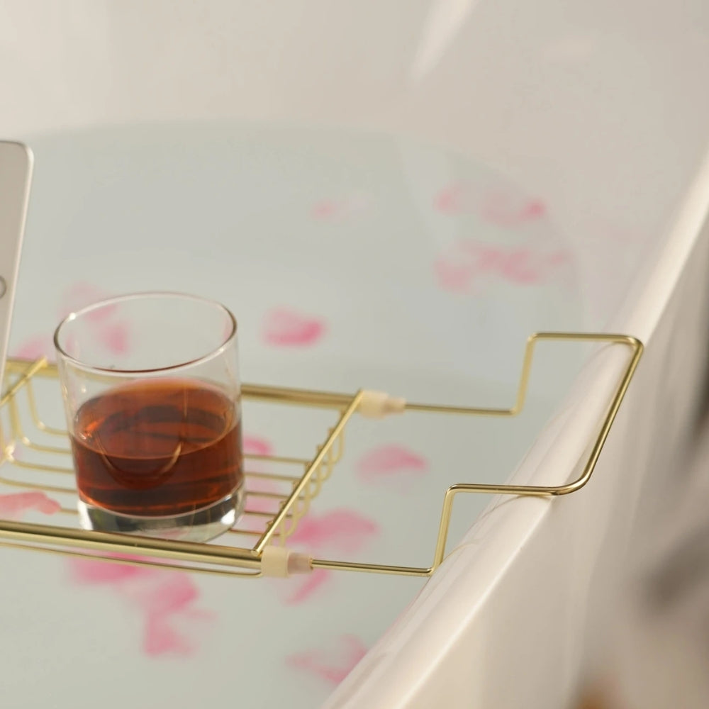 Adjustable Bathtub Caddy Stainless Steel