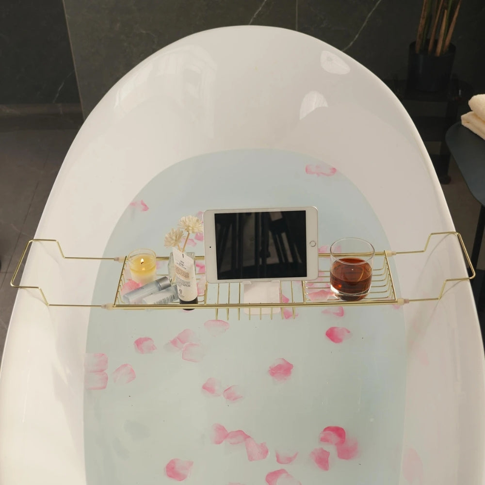 Adjustable Bathtub Caddy Stainless Steel