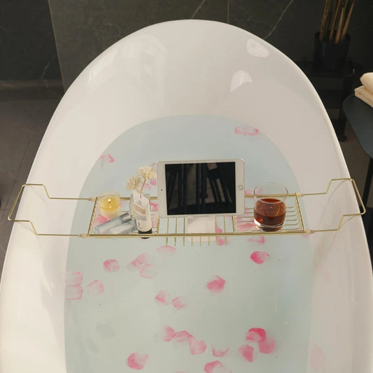 Adjustable Bathtub Caddy Stainless Steel