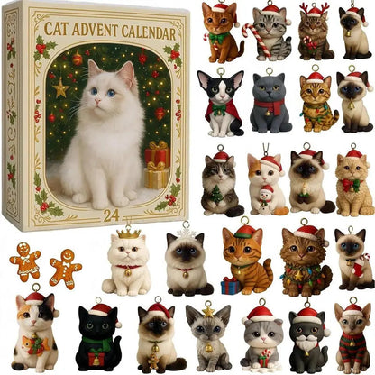 Advent Calendar with 24 Cheerful Cats