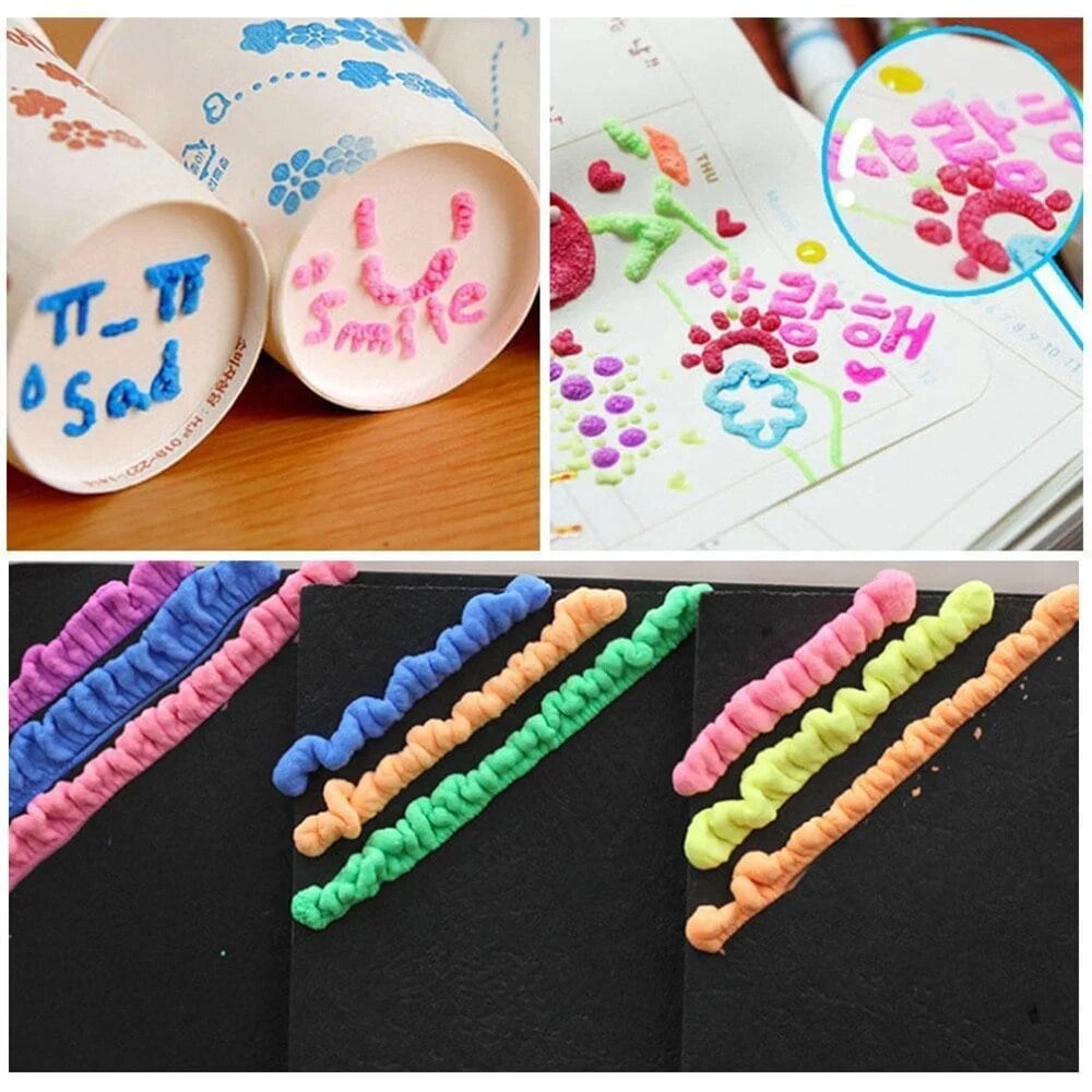 Magic Pen – Draw in 3D with a single stroke! DIY bubble "popcorn" effect drawing pens – Buy 3 Get 2