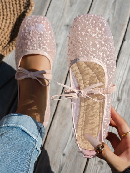 Women's Mesh Flats – Slip-On, Breathable