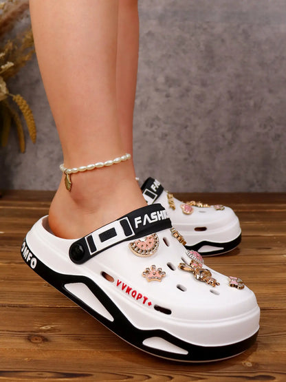 Women's Cartoon Print EVA Sandals – Slip-On, Lightweight, Breathable