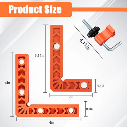 Perfect 90° Corners Made Easy – Professional Corner Clamp & Positioning Jig Set for Woodworking
