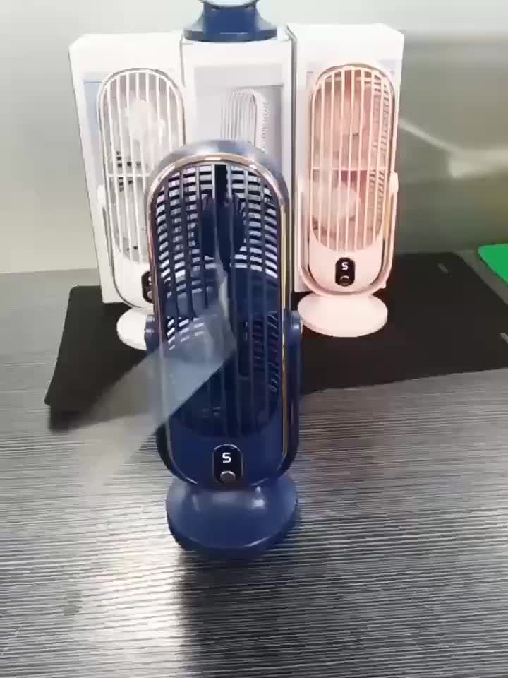 AeroLux Elite Personal Fan | Dual Motor, USB Rechargeable, Quiet & 720°