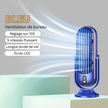 AeroLux Elite Personal Fan | Dual Motor, USB Rechargeable, Quiet & 720°