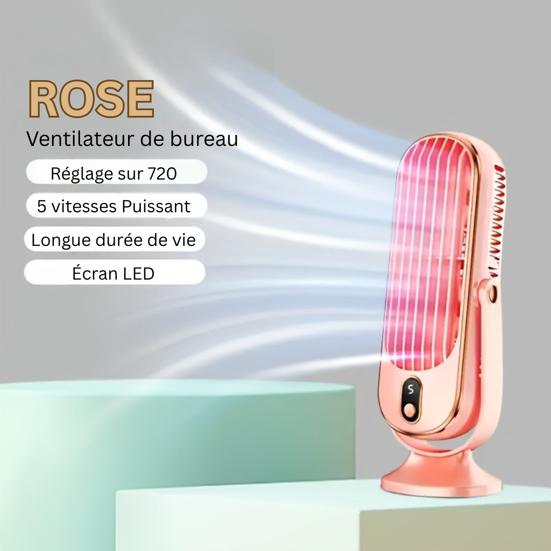 AeroLux Elite Personal Fan | Dual Motor, USB Rechargeable, Quiet & 720°